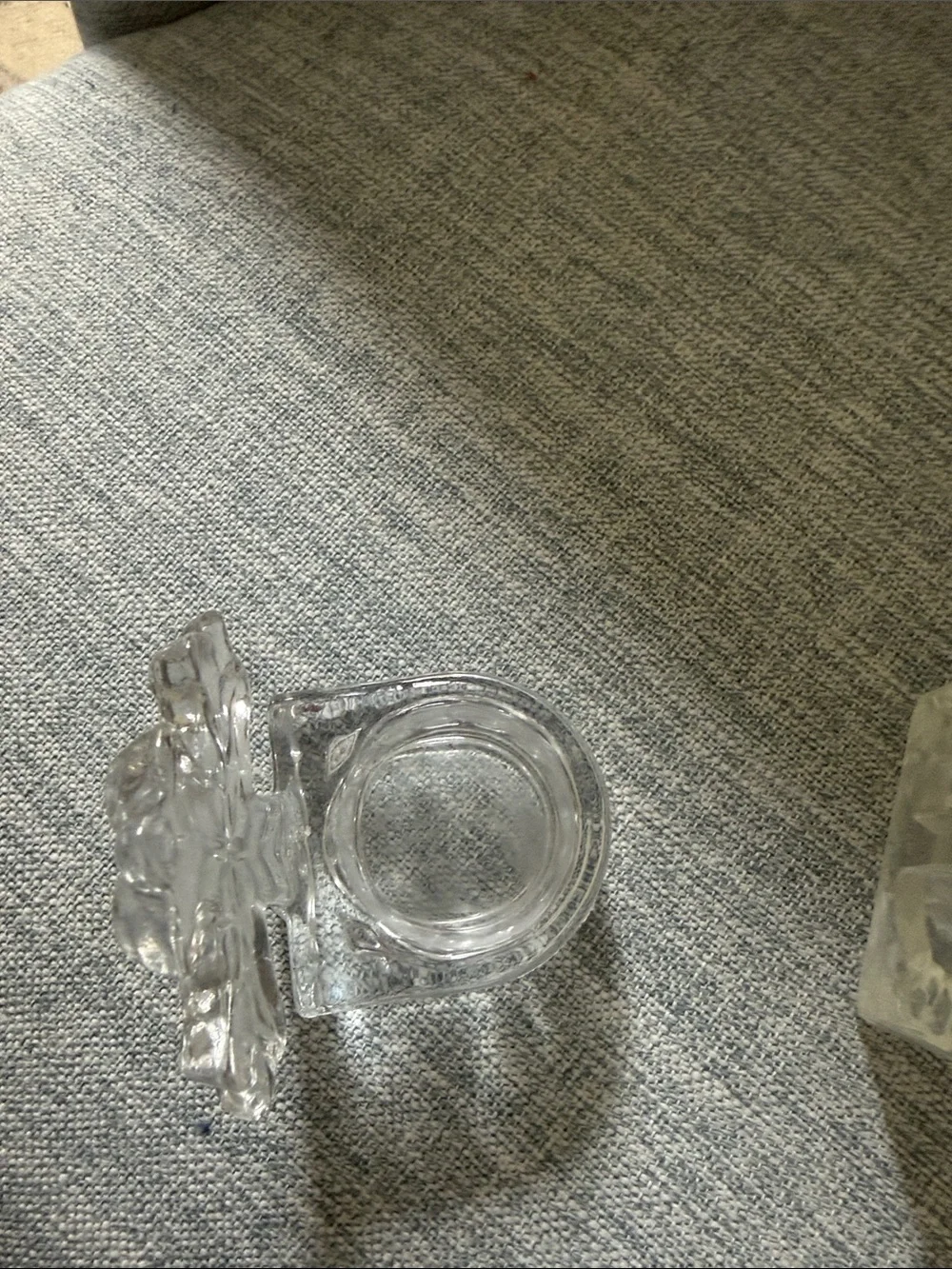 Clear Glass Cross Candle Holder - Home Accents